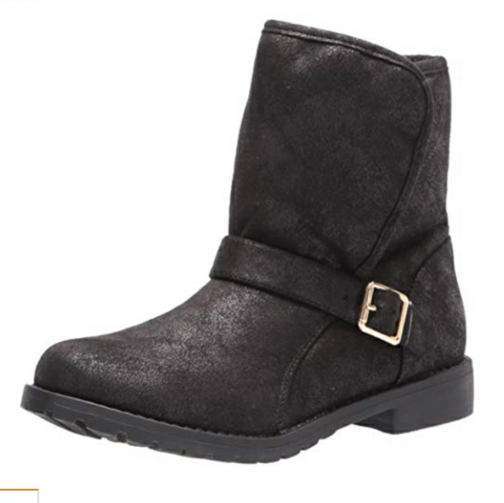 Girls Faux Suede Foldover Boots